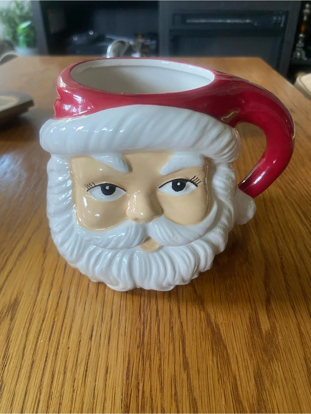 Large Vintage Santa Face Ceramic Mug